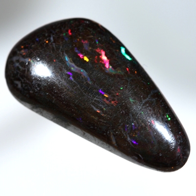 SOLID BOULDER OPAL Sparkles of bright fire over patterned boulder opal